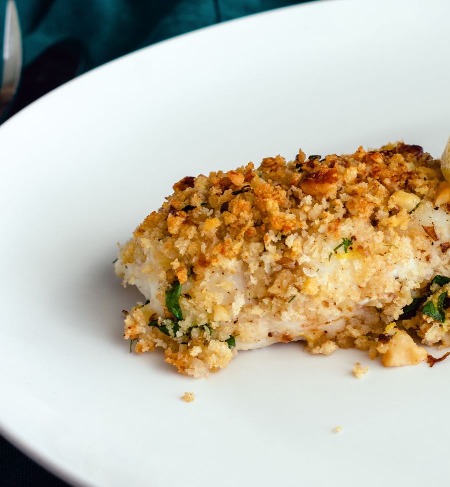 Baked Halibut with Parmesan Crust