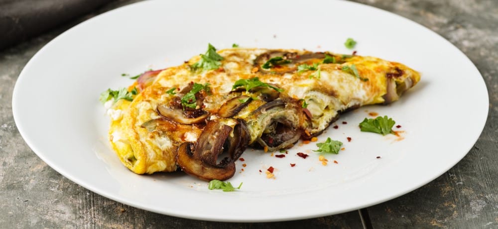 Mushroom and Goat Cheese Omelette