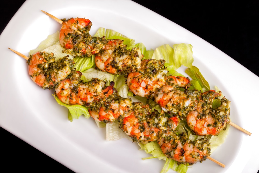 Italian,Recipes,-,Pesto,Grilled,Shrimp.