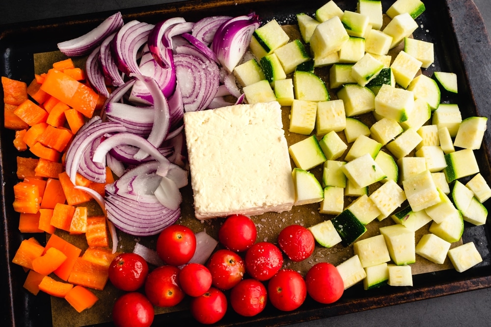 Sheet Pan Feta with Vegetables