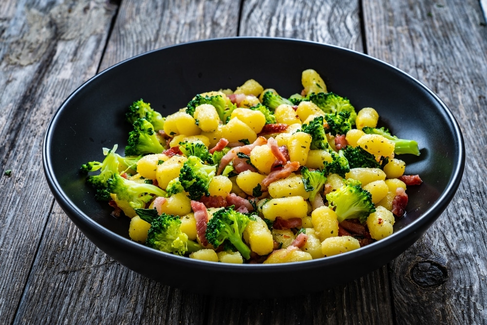 Sheet Pan Gnocchi With Bacon and Broccoli