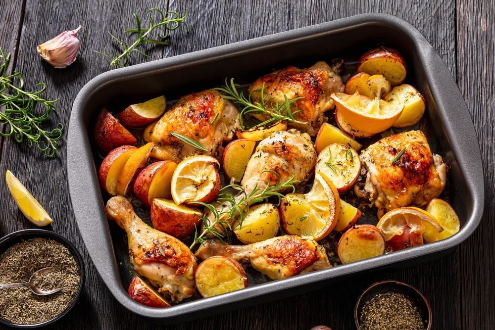 Sheet Pan Lemon Garlic Chicken with Potatoes