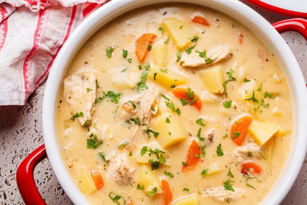 Slow Cooker Creamy Chicken & Potato Soup