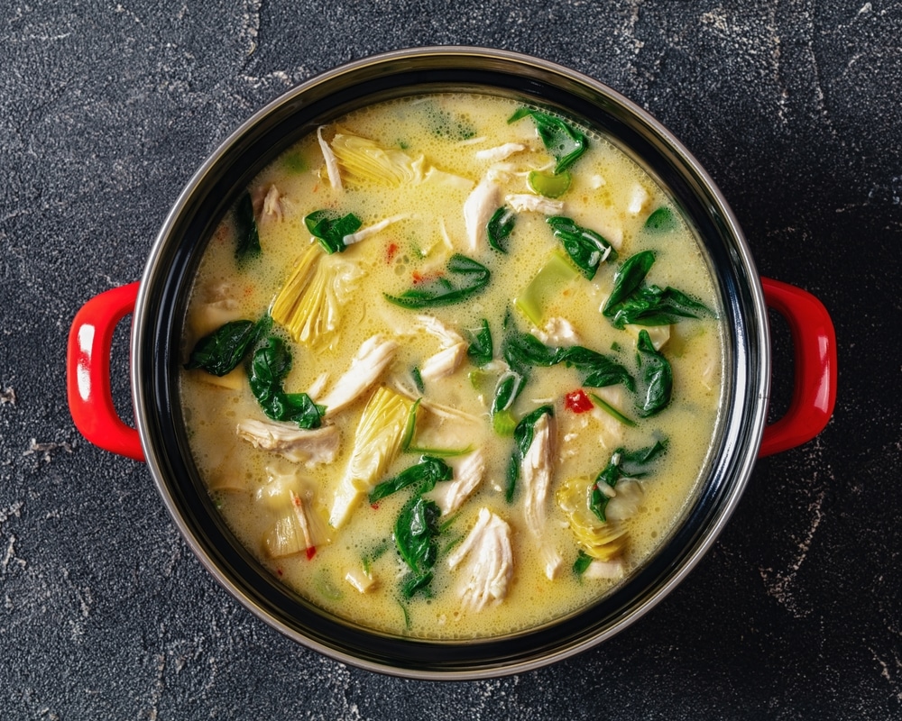 Chicken Spinach Artichoke Soup