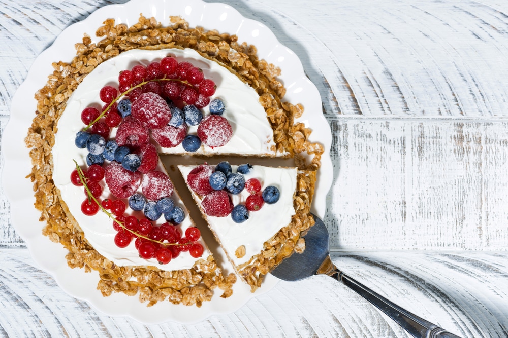 No Bake Fruit & Granola Tart