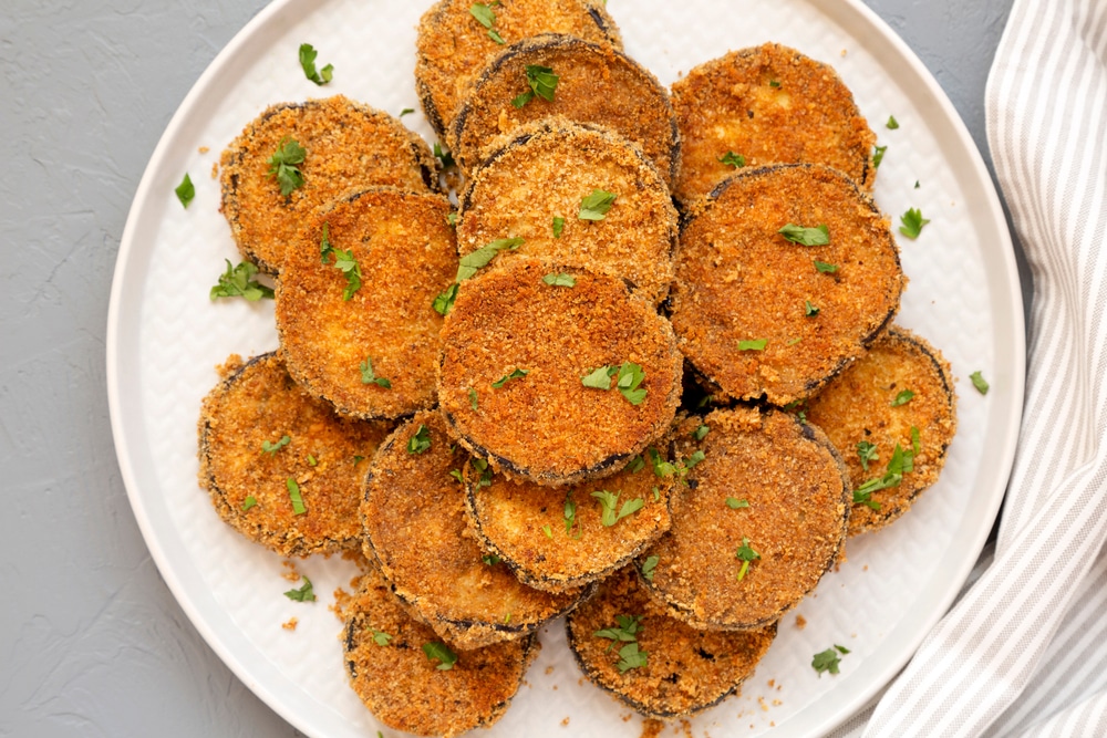 Garlic Parmesan Baked Eggplant
