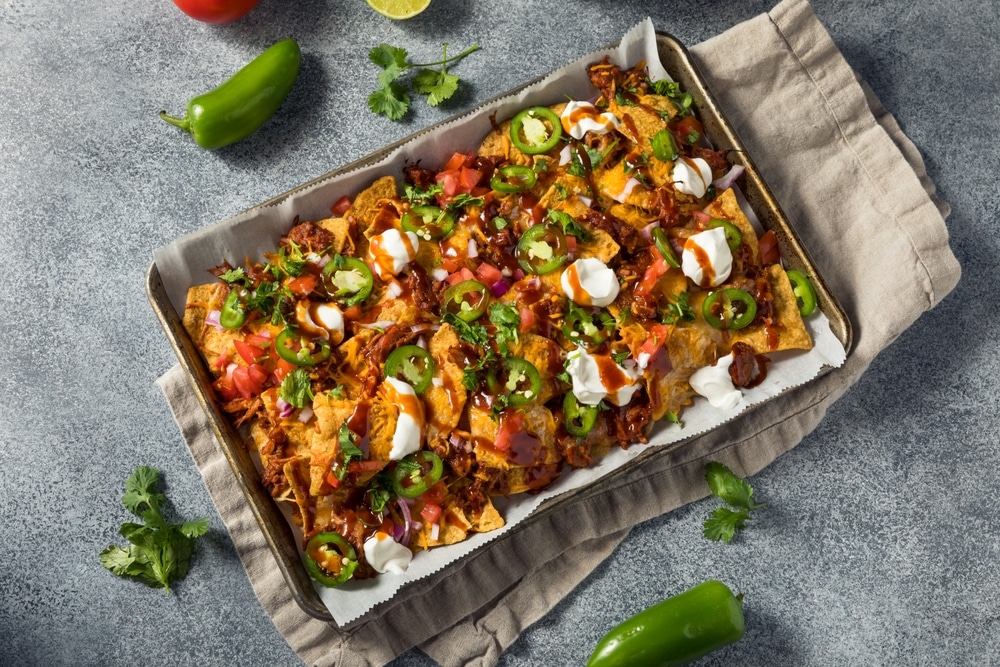 Sheet Pan Pulled Pork Nachos