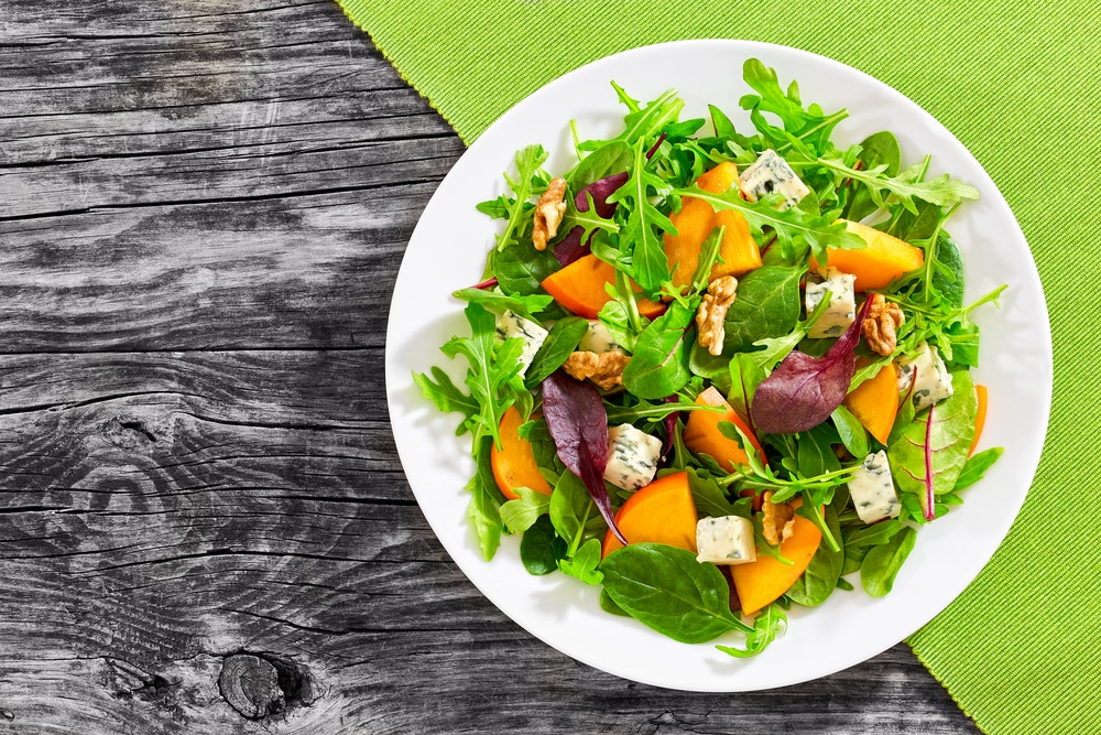 Winter Persimmon Arugula Salad